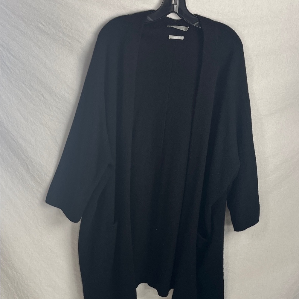 Vince Black Open-Front Cardigan cashmere small oversized
